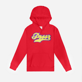 Chenille Patch Hoody Red